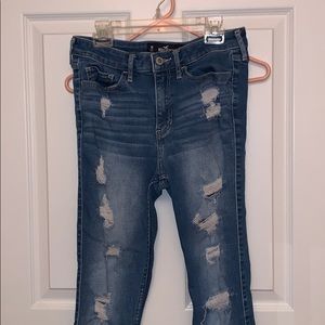medium wash ripped jeans
